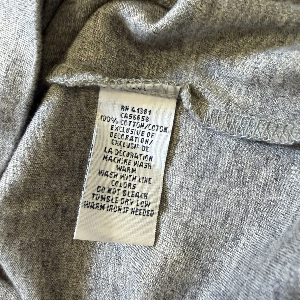 Polo Ralph Lauren Shirt Mens XL Gray‎ Short Sleeve Side Slit High Low Hem Preppy